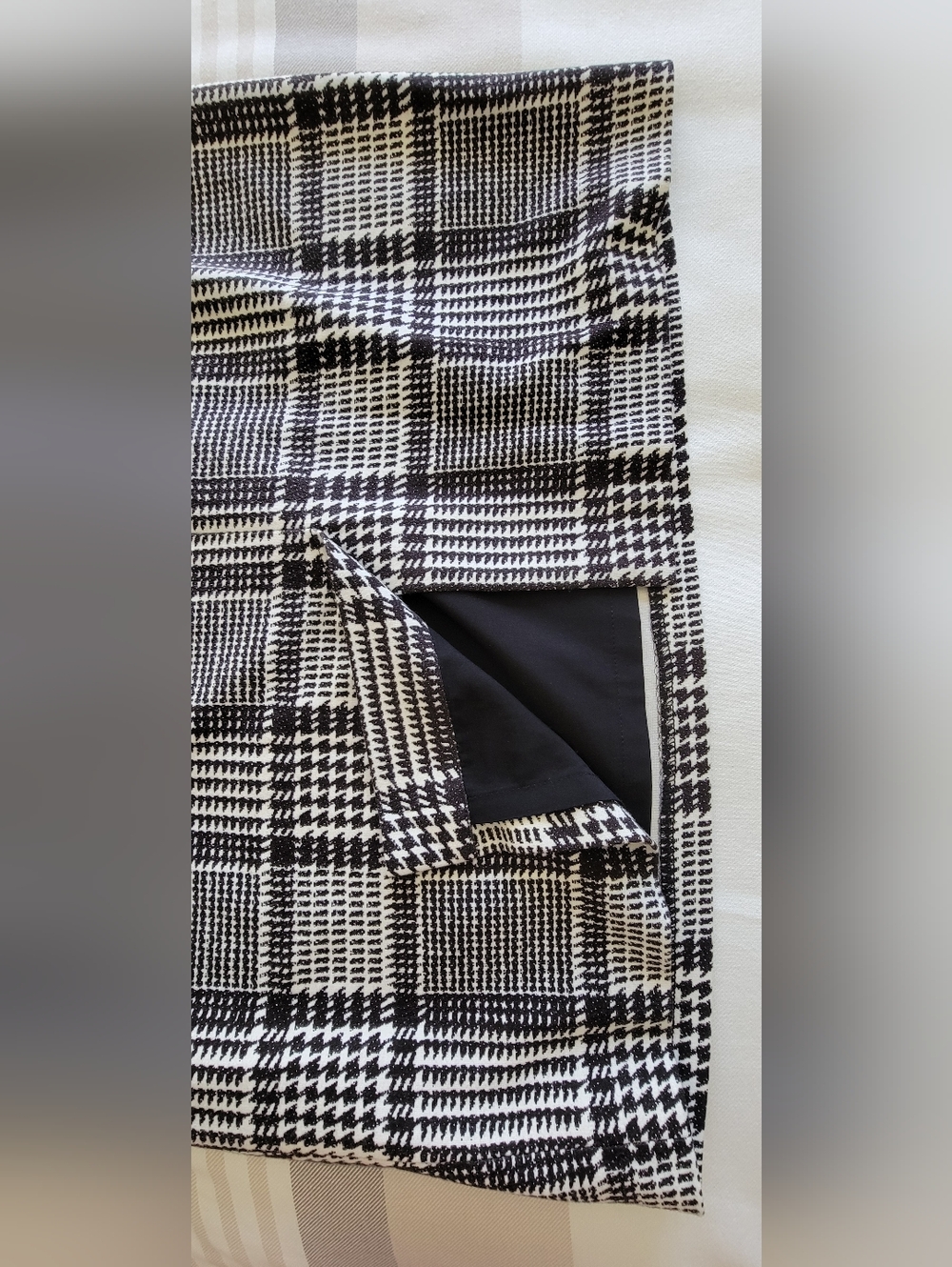 Talbots Black & White Houndstooth Pencil Skirt Sz: 14 - Picture 6 of 9